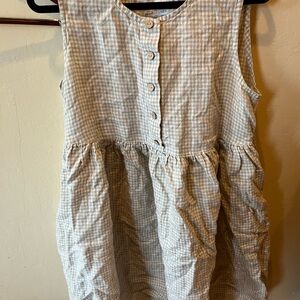 Tan gingham NPL Mama Midi